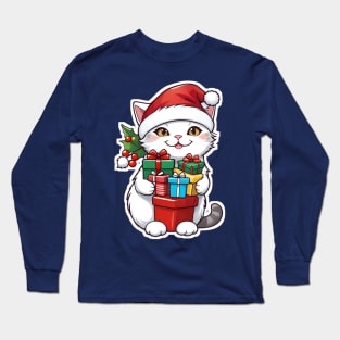 Cat christmas and gift christmas Long Sleeve T-Shirt